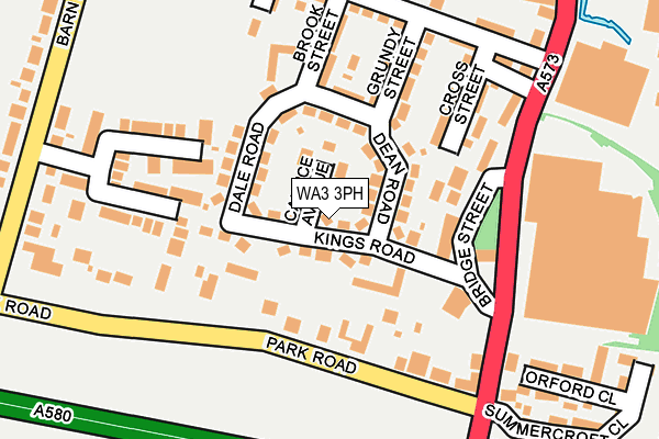 WA3 3PH map - OS OpenMap – Local (Ordnance Survey)