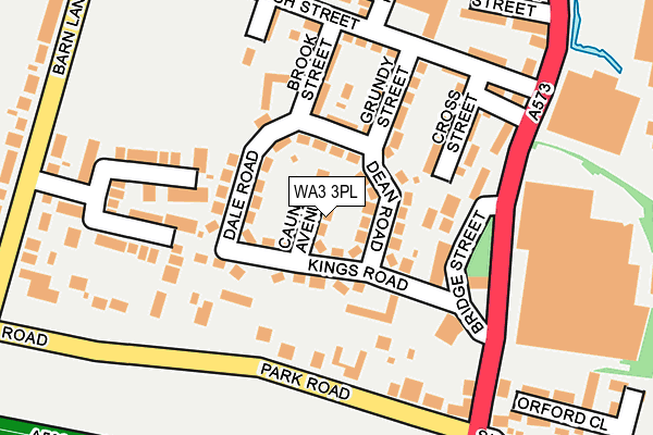 WA3 3PL map - OS OpenMap – Local (Ordnance Survey)