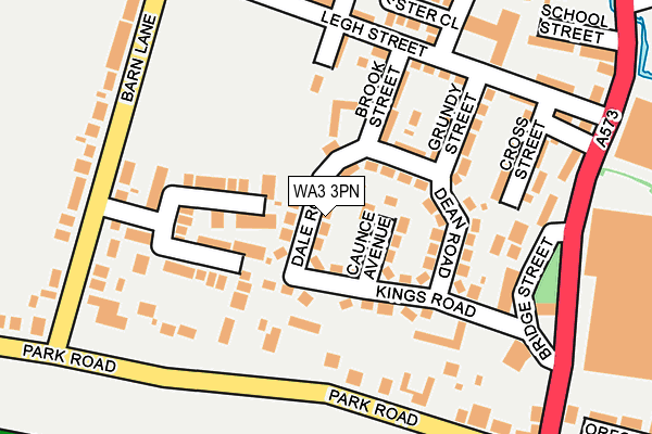 WA3 3PN map - OS OpenMap – Local (Ordnance Survey)