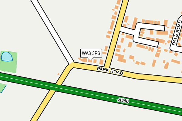 WA3 3PS map - OS OpenMap – Local (Ordnance Survey)
