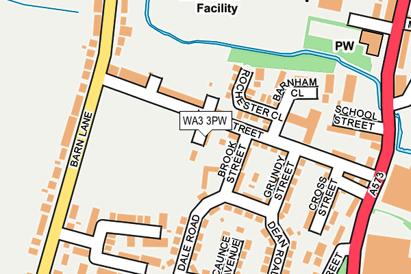 WA3 3PW map - OS OpenMap – Local (Ordnance Survey)