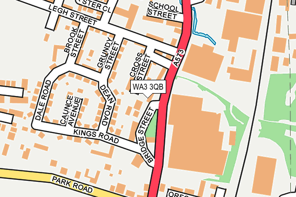 WA3 3QB map - OS OpenMap – Local (Ordnance Survey)