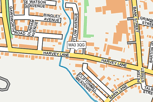 WA3 3QG map - OS OpenMap – Local (Ordnance Survey)