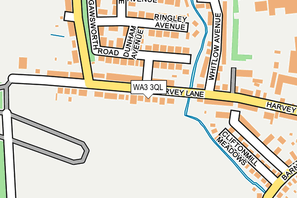 WA3 3QL map - OS OpenMap – Local (Ordnance Survey)