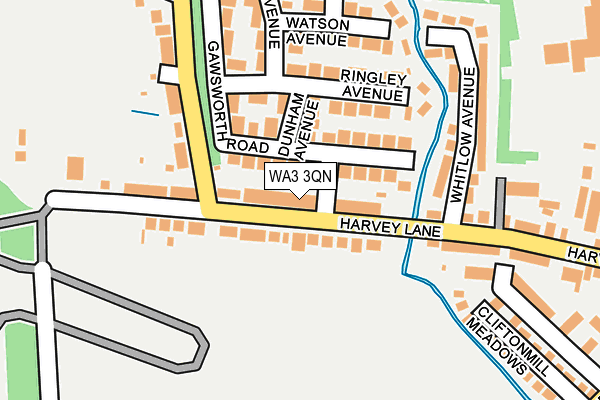 WA3 3QN map - OS OpenMap – Local (Ordnance Survey)