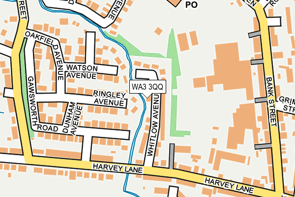 WA3 3QQ map - OS OpenMap – Local (Ordnance Survey)