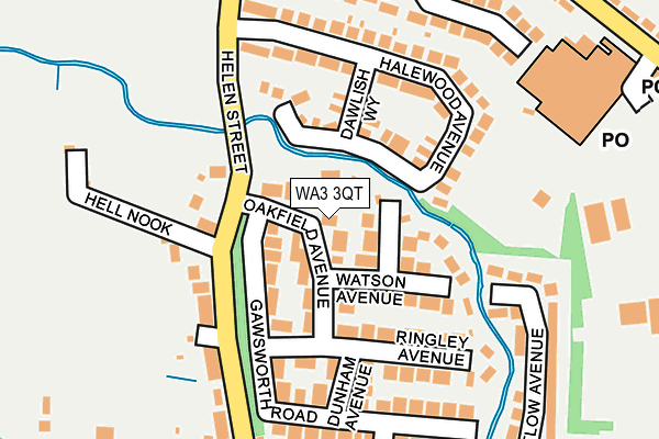 WA3 3QT map - OS OpenMap – Local (Ordnance Survey)