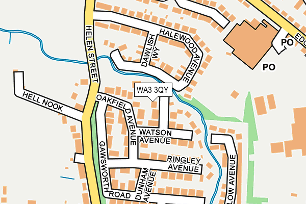 WA3 3QY map - OS OpenMap – Local (Ordnance Survey)