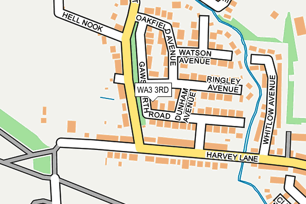 WA3 3RD map - OS OpenMap – Local (Ordnance Survey)