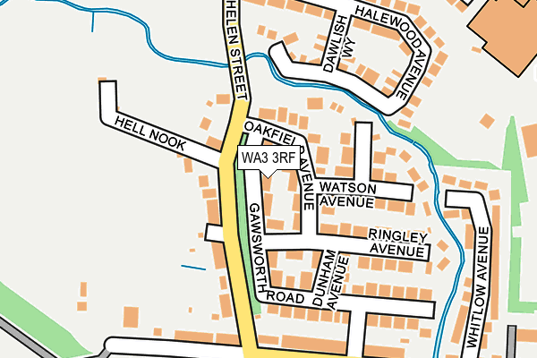 WA3 3RF map - OS OpenMap – Local (Ordnance Survey)