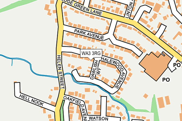 WA3 3RG map - OS OpenMap – Local (Ordnance Survey)