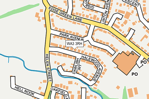 WA3 3RH map - OS OpenMap – Local (Ordnance Survey)