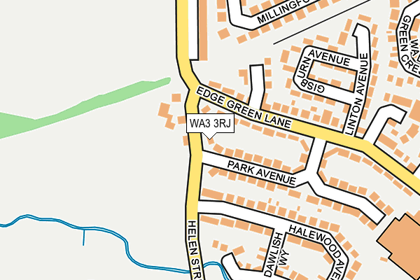 WA3 3RJ map - OS OpenMap – Local (Ordnance Survey)