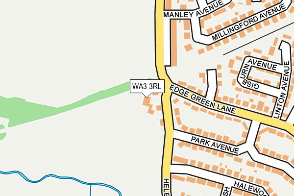 WA3 3RL map - OS OpenMap – Local (Ordnance Survey)