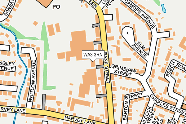 WA3 3RN map - OS OpenMap – Local (Ordnance Survey)