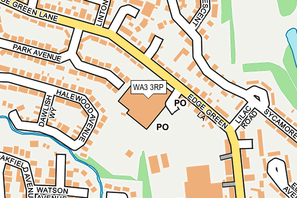 WA3 3RP map - OS OpenMap – Local (Ordnance Survey)