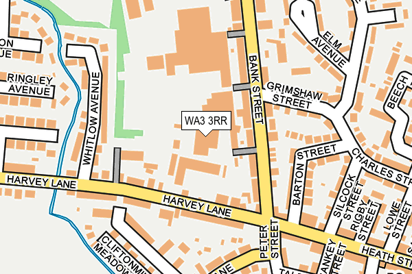 WA3 3RR map - OS OpenMap – Local (Ordnance Survey)
