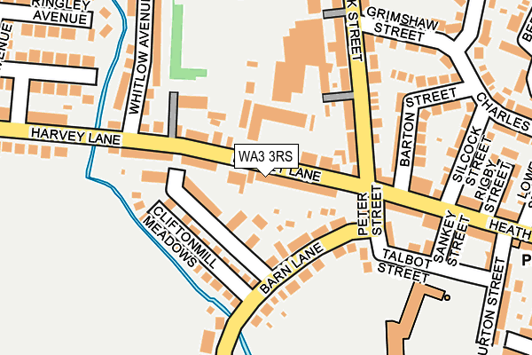 WA3 3RS map - OS OpenMap – Local (Ordnance Survey)