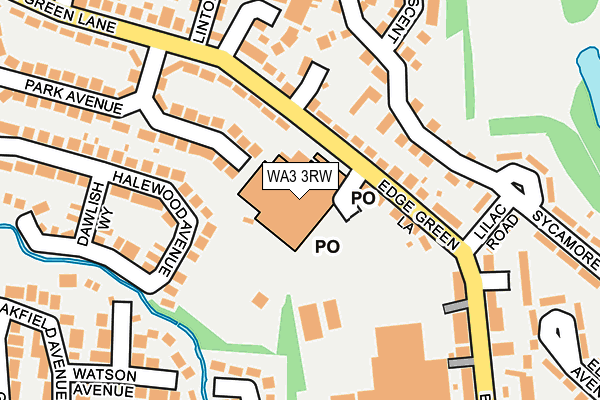 WA3 3RW map - OS OpenMap – Local (Ordnance Survey)