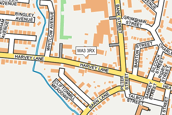 WA3 3RX map - OS OpenMap – Local (Ordnance Survey)