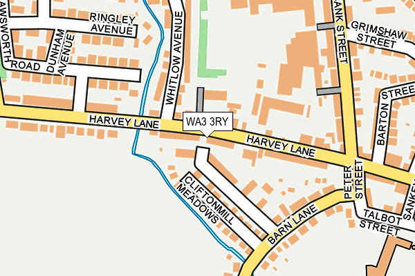 WA3 3RY map - OS OpenMap – Local (Ordnance Survey)