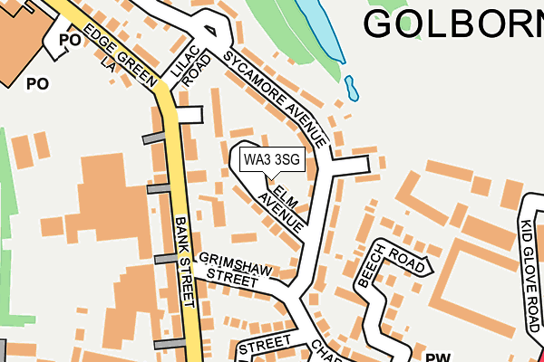 WA3 3SG map - OS OpenMap – Local (Ordnance Survey)