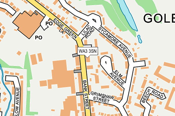 WA3 3SN map - OS OpenMap – Local (Ordnance Survey)