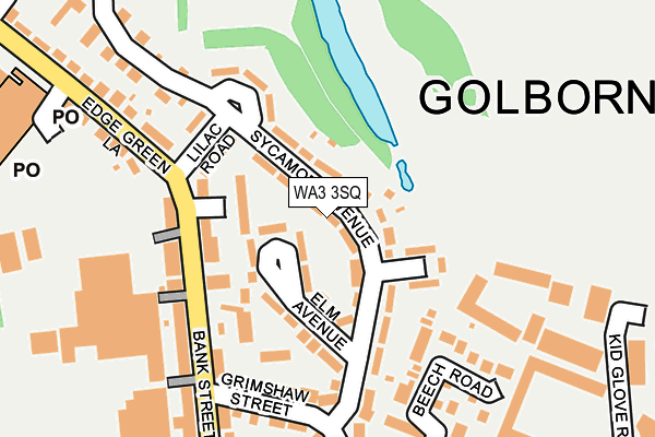 WA3 3SQ map - OS OpenMap – Local (Ordnance Survey)