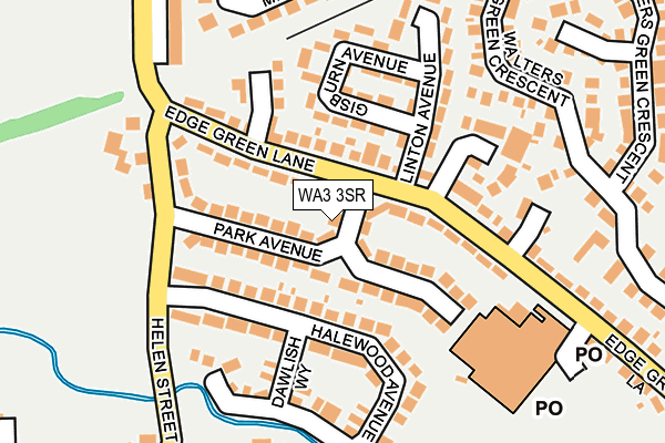 WA3 3SR map - OS OpenMap – Local (Ordnance Survey)