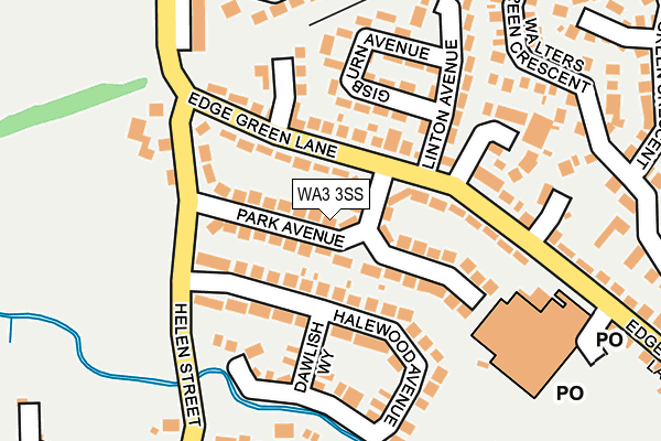 WA3 3SS map - OS OpenMap – Local (Ordnance Survey)
