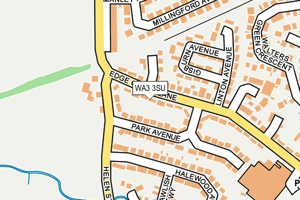 WA3 3SU map - OS OpenMap – Local (Ordnance Survey)