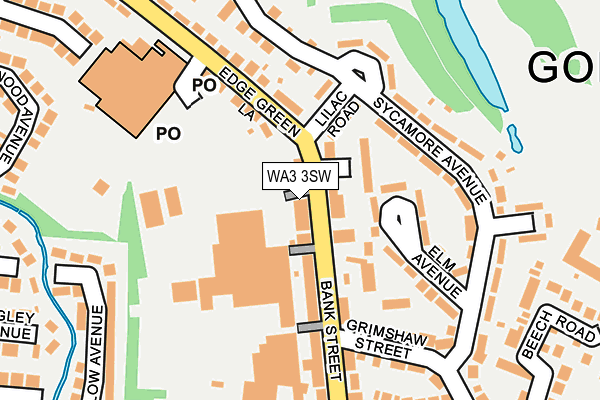 WA3 3SW map - OS OpenMap – Local (Ordnance Survey)