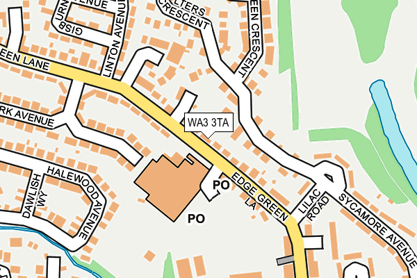 WA3 3TA map - OS OpenMap – Local (Ordnance Survey)