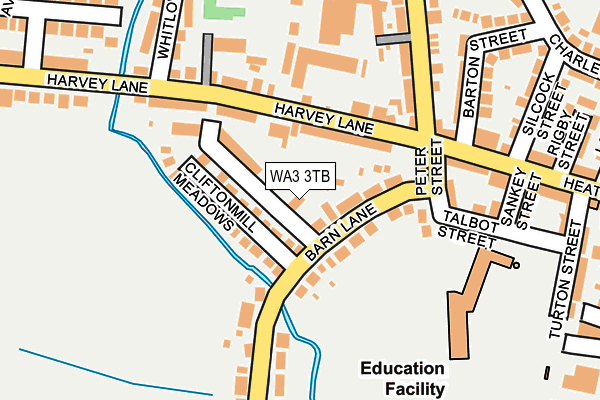 WA3 3TB map - OS OpenMap – Local (Ordnance Survey)