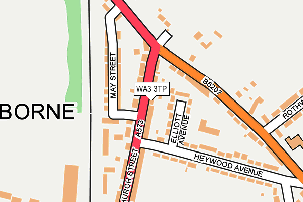 WA3 3TP map - OS OpenMap – Local (Ordnance Survey)