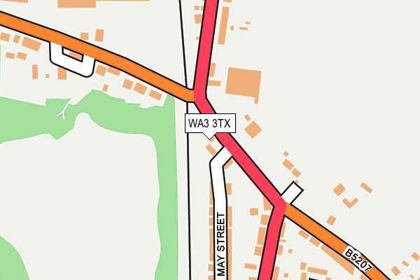 WA3 3TX map - OS OpenMap – Local (Ordnance Survey)