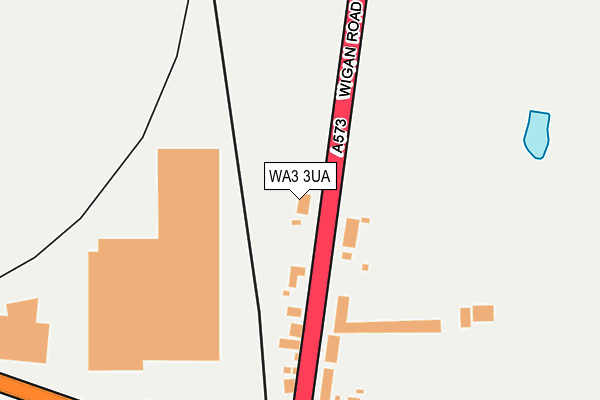 WA3 3UA map - OS OpenMap – Local (Ordnance Survey)