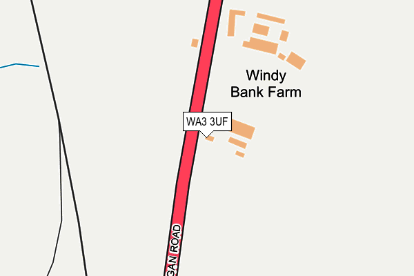 WA3 3UF map - OS OpenMap – Local (Ordnance Survey)