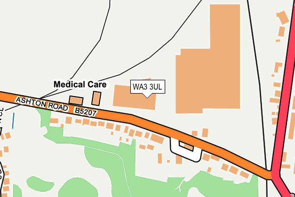 WA3 3UL map - OS OpenMap – Local (Ordnance Survey)