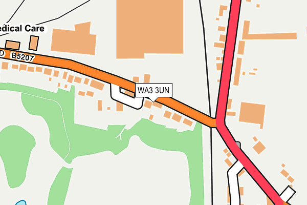 WA3 3UN map - OS OpenMap – Local (Ordnance Survey)