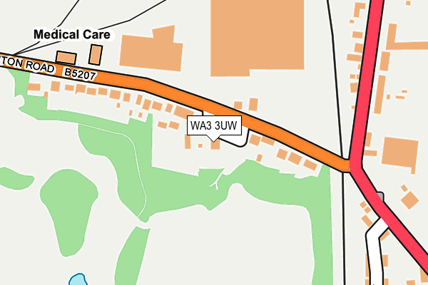 WA3 3UW map - OS OpenMap – Local (Ordnance Survey)