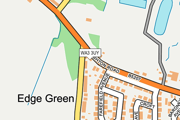WA3 3UY map - OS OpenMap – Local (Ordnance Survey)