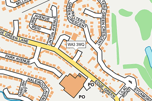 WA3 3WQ map - OS OpenMap – Local (Ordnance Survey)