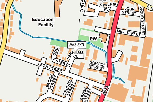 WA3 3XR map - OS OpenMap – Local (Ordnance Survey)