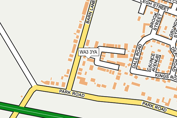 WA3 3YA map - OS OpenMap – Local (Ordnance Survey)