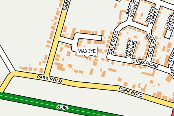 WA3 3YE map - OS OpenMap – Local (Ordnance Survey)