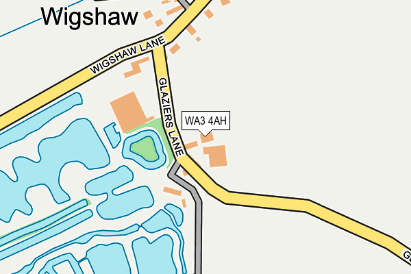 WA3 4AH map - OS OpenMap – Local (Ordnance Survey)