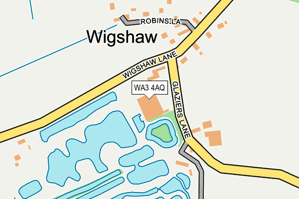 WA3 4AQ map - OS OpenMap – Local (Ordnance Survey)