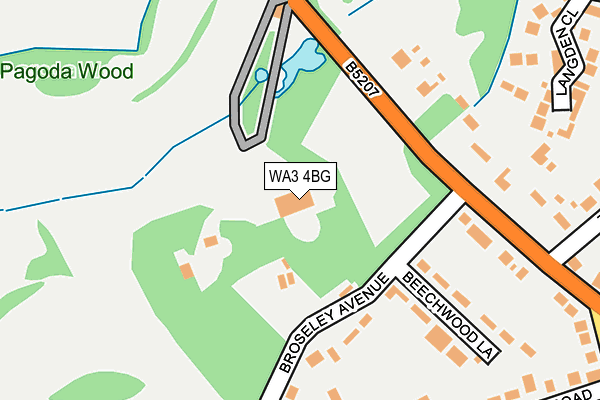 WA3 4BG map - OS OpenMap – Local (Ordnance Survey)