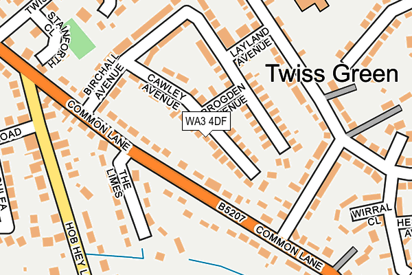 WA3 4DF map - OS OpenMap – Local (Ordnance Survey)